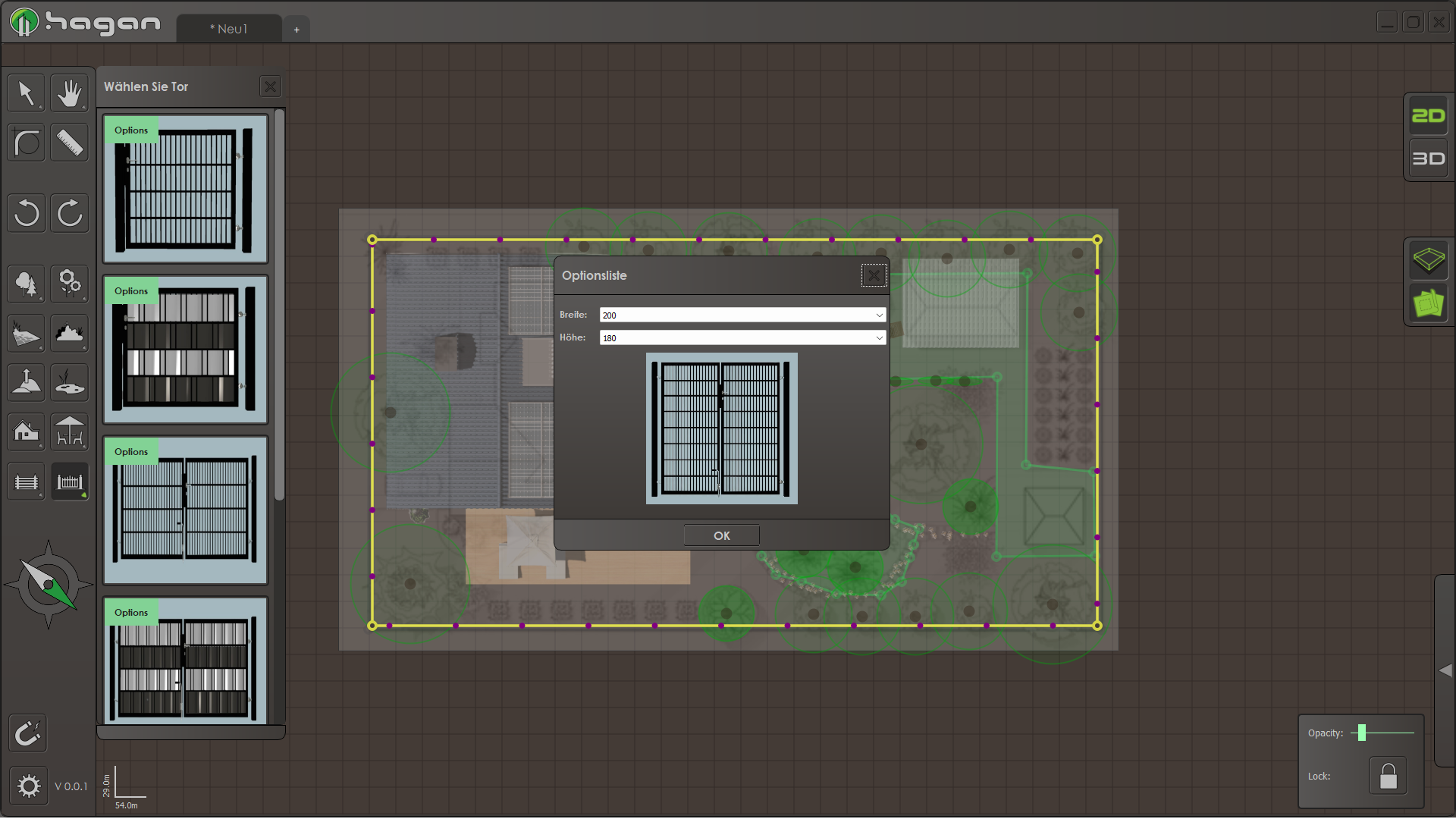 Hagan Designer - Zaun platzieren