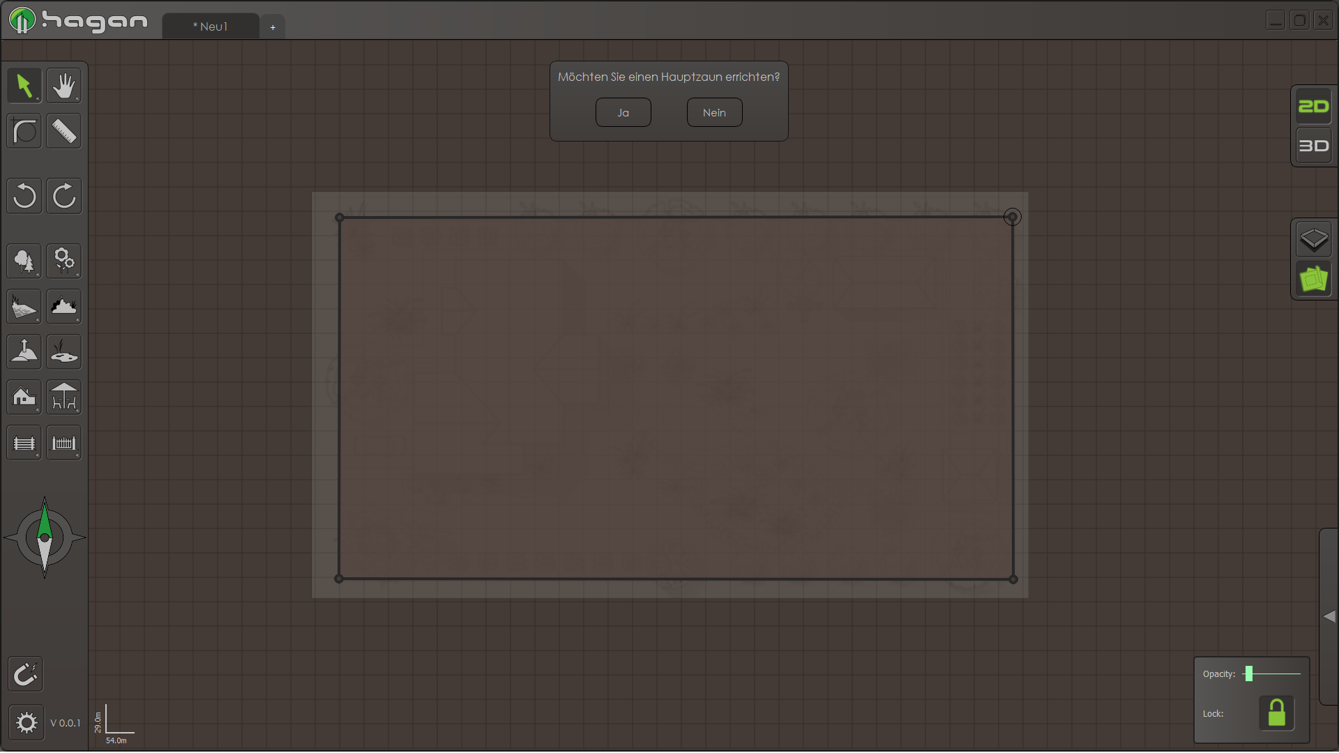 Hagan Designer - Neues Projekt starten